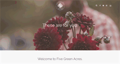 Desktop Screenshot of fivegreenacres.com