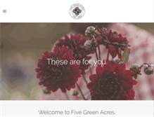 Tablet Screenshot of fivegreenacres.com